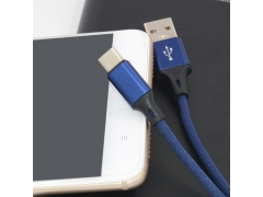 colorful 1m USB A to C cable Nylon braided